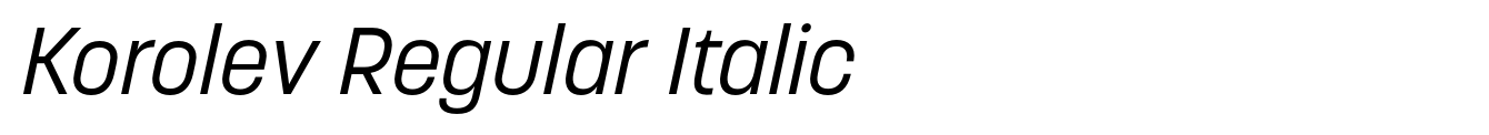 Korolev Regular Italic